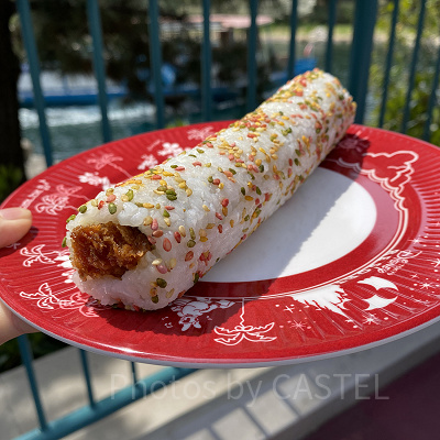 ディズニーシー食べ歩き：寿司ロール（シュリンプ＆チキンカツ）