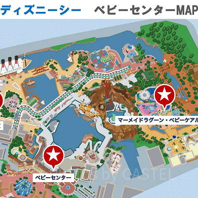 ディズニーランド：ベビーセンターの場所マップ