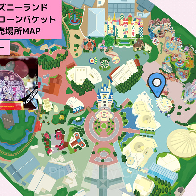ディズニーランドのポップコーンバケット販売場所MAP：Minnie Loves Fashion