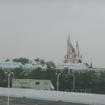 ディズニーリゾートラインから見るディズニーランド