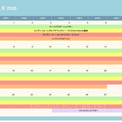 ディズニーシーの休止情報（2026年2月）