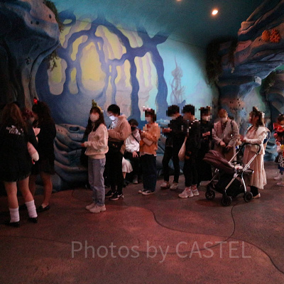 ディズニーシー3月混雑状況レポート：マーメイドトレジャーの待ち列（13:00頃）