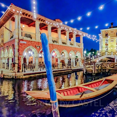 ディズニーシー夜景おすすめスポット：ベネチアン・ゴンドラの通り