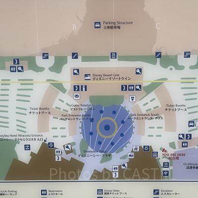 ディズニーシーの駐車場地図