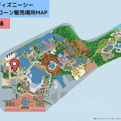 ディズニーシーのポップコーン：販売場所MAP（麻辣味）