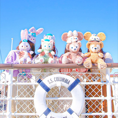 ダッフィーのキャップコーデ