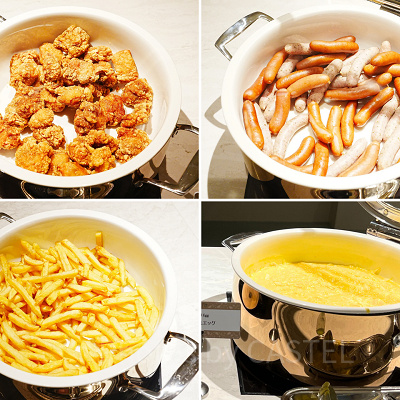 ファンタジースプリングスレストランの朝食ブッフェ：おかずメニュー