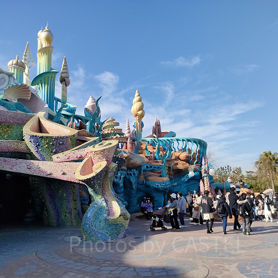 2023年2月ディズニーシー混雑状況レポート：マーメイドラグーン（9:20頃）