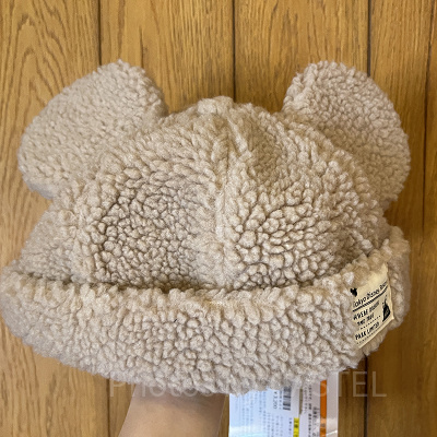 ふわモコキャップ（ブラウン）