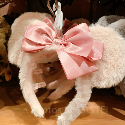 もこもこリボンカチューシャ（ピンク）