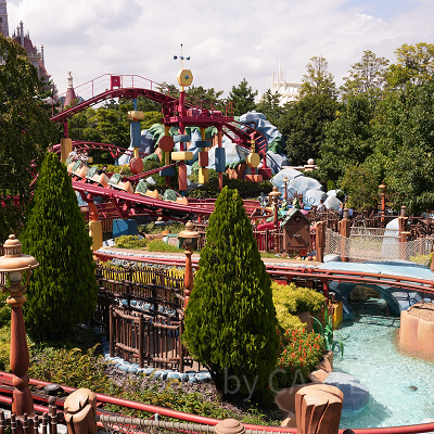 ガジェットのゴーコースターも上から見ることができます