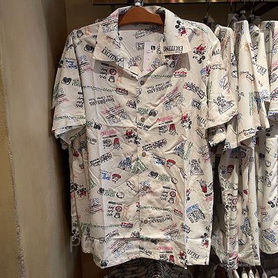 手書き風ミッキーのアロハシャツ