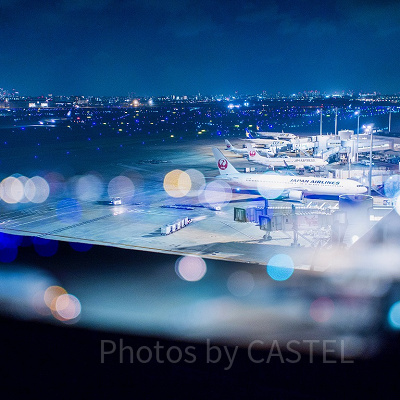 夜の羽田空港