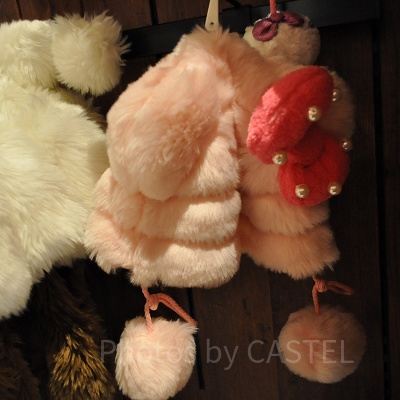 ハローキティの紐つきキャラクターハット（ピンク）