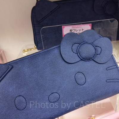 ハローキティ 長ウォレット(デニム風プリント)