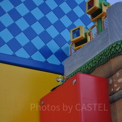 隠れピクミン：ピーチ城からの正面階段