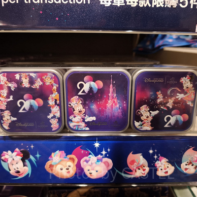 香港ディズニー20周年「ミッキー＆フレンズ・グランドセレブレーショングッズ」：GODIVAコラボチョコレート缶
