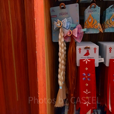 香港ディズニーアナ雪グッズ：アナとエルサの髪型風ヘアアクセサリー