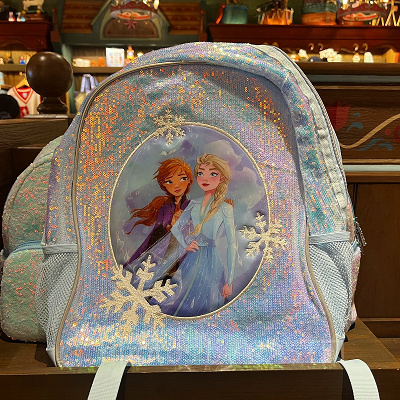 香港ディズニーアナ雪グッズ：アナとエルサのリュックサック