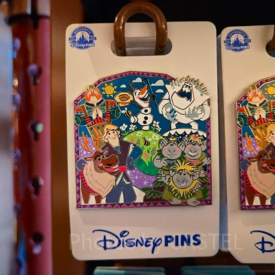 香港ディズニーアナ雪グッズ：アレンデールの仲間たちのピンバッジ