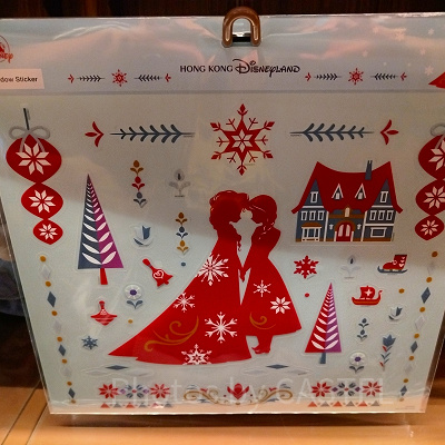 香港ディズニーアナ雪グッズ：ウィンドウステッカー