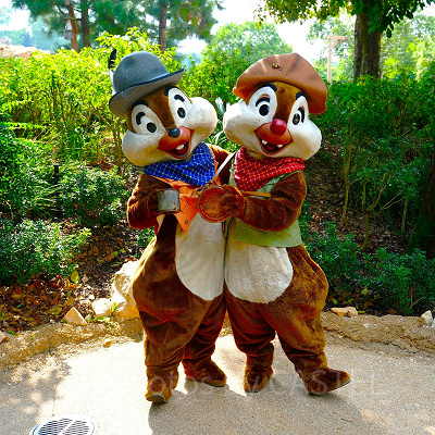 香港ディズニーのグリーティング：グリズリーガルチのチップ＆デール