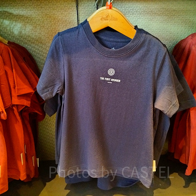 香港ディズニーマーベルグッズ：ザ・ファースト・アベンジャーのTシャツ（ネイビー）