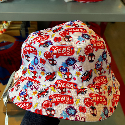 香港ディズニーマーベルグッズ：スパイディのリバーシブルバケットハット