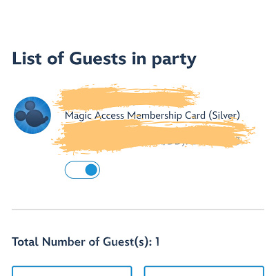 香港ディズニー入園予約：リンクされているチケットを確認し、Next！