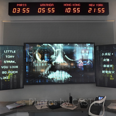 香港ディズニー「アントマン＆ワスプ：ナノ・バトル！」：キューラインのモニターでアイアンマンも登場！