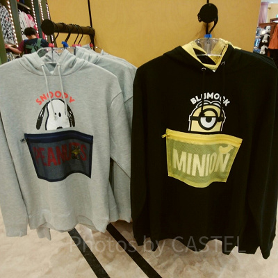 ポーチ付きフードパーカー：各6,500円