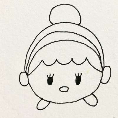 シンデレラ書き方⑧まつげを描く