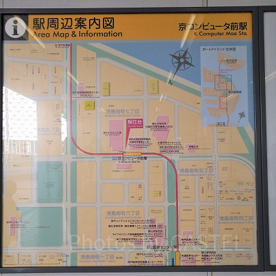 「京コンピューター前駅（神戸どうぶつ王国）」時の案内看板