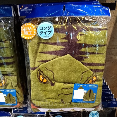 ジュラシックパーク恐竜フード付きタオル