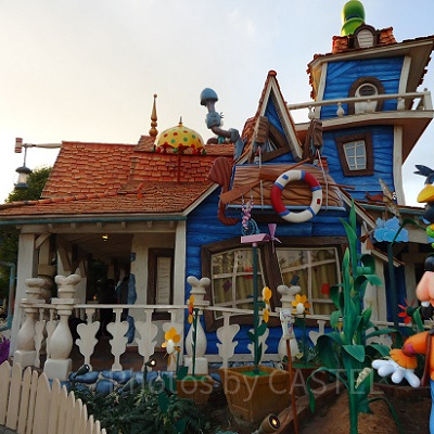 トゥーンタウンのディズニーキャラクターの家は見てるだけで楽しい♪