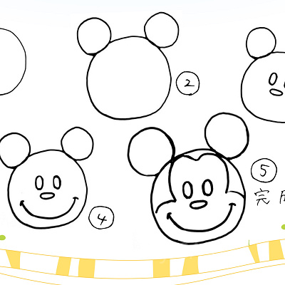 ミッキーマウスを書いてみよう！