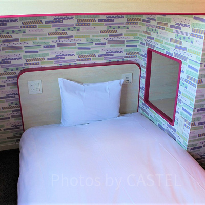 2段ベッドルーム（ドット）の下段ベッド