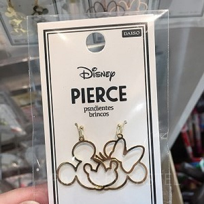 ミッキー＆ミニーピアス（イエロー）