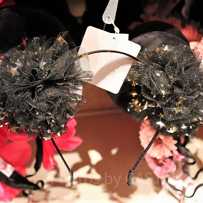 ミッキーポンポンカチューシャ（ブラック・スターデザイン）