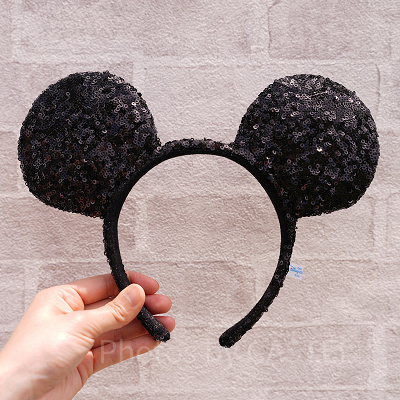 ミッキースパンコールカチューシャ（ブラック）