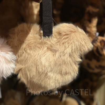 ミッキーシェイプの耳あて（ブラウン）