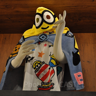ミニオンボブのフード付きタオル（なりきりタイプ）／USJ