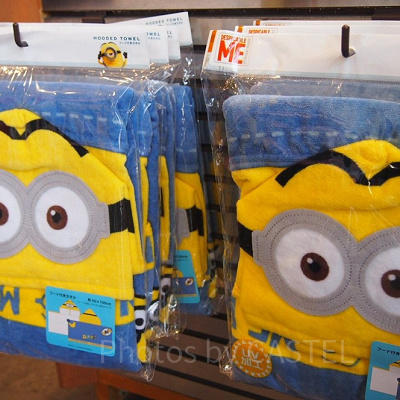 ミニオンフード付きタオル