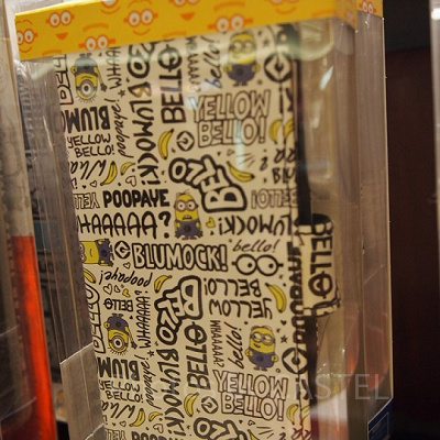 ミニオンロゴフリップカバースマホケース