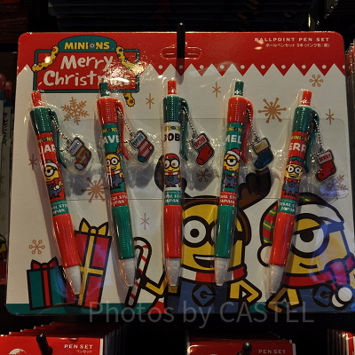 MINION MERRY CHRISTMASペンセット（5本）