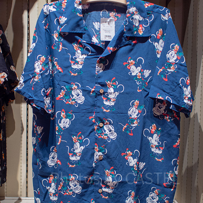 ミニーマウスアロハシャツ（ブルー）