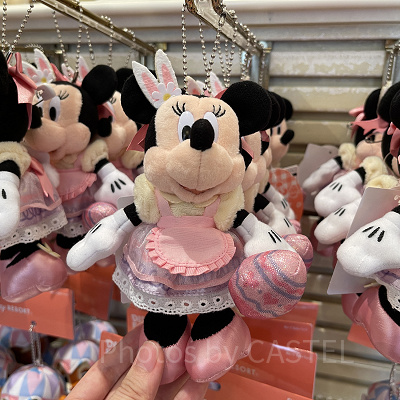 ミニーぬいぐるみバッジ②（2022年ディズニーイースターグッズ）