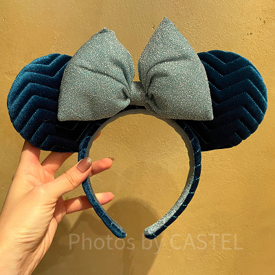 ミニーリボンキルティングカチューシャ（青）