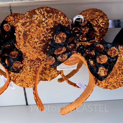 ミニースパンコールカチューシャ（オレンジ）