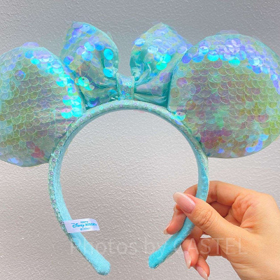 ミニースパンコールカチューシャ(シーブルー)